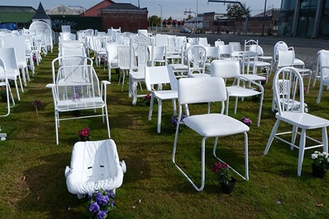 white chairs